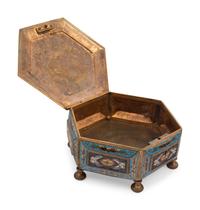 A French Bronze and Champlevé Enamel Table Casket