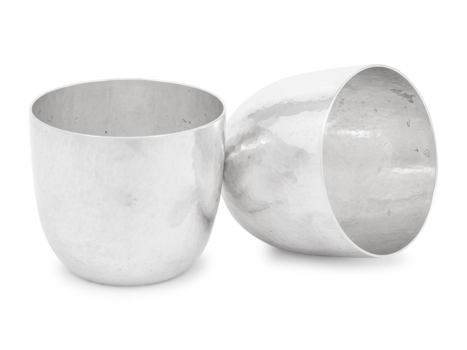 A Pair of American Silver Beakers