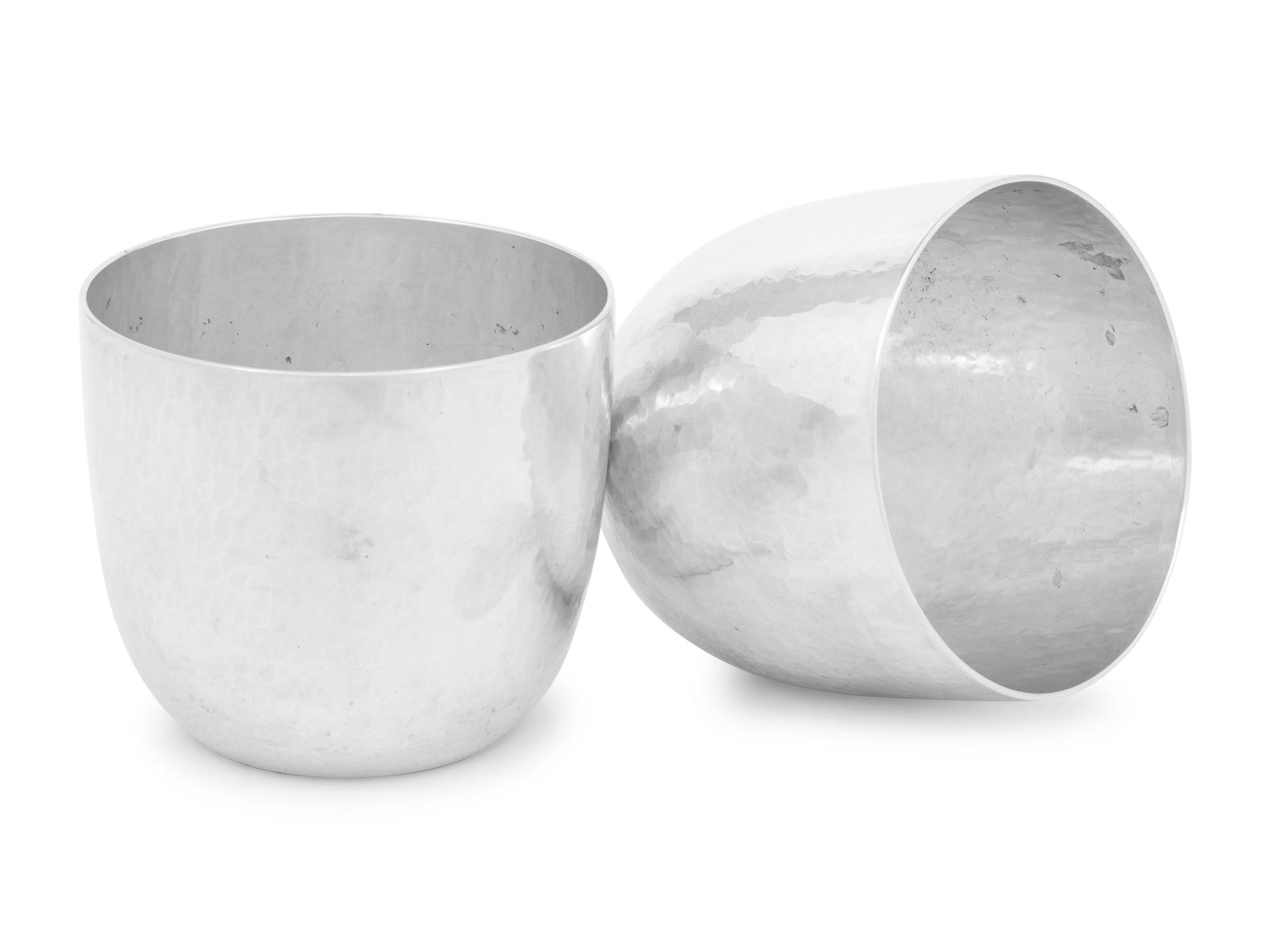 A Pair of American Silver Beakers