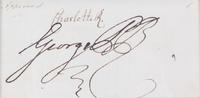 GEORGE III AND CHARLOTTE OF MECKLENBURG-STRELITZ. Clipped signature of both ("George R") and ("Charlotte R"), n.d.
