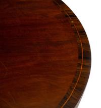 A Regency Brass Inlaid and Crossbanded Mahogany Low Table
