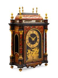 A Boulle Marquetry Mantel Clock
