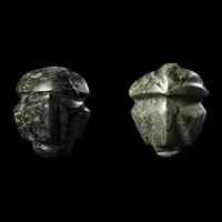 Two Mezcala Greenstone Masks