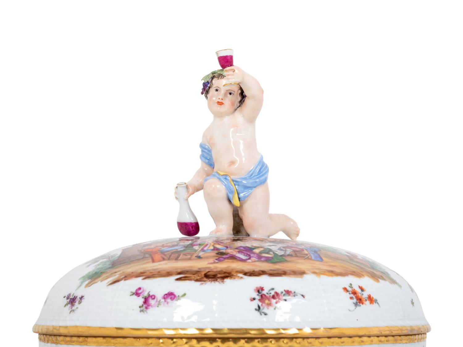 A Berlin (K.P.M.) Porcelain Rakes's Progress Covered Tureen