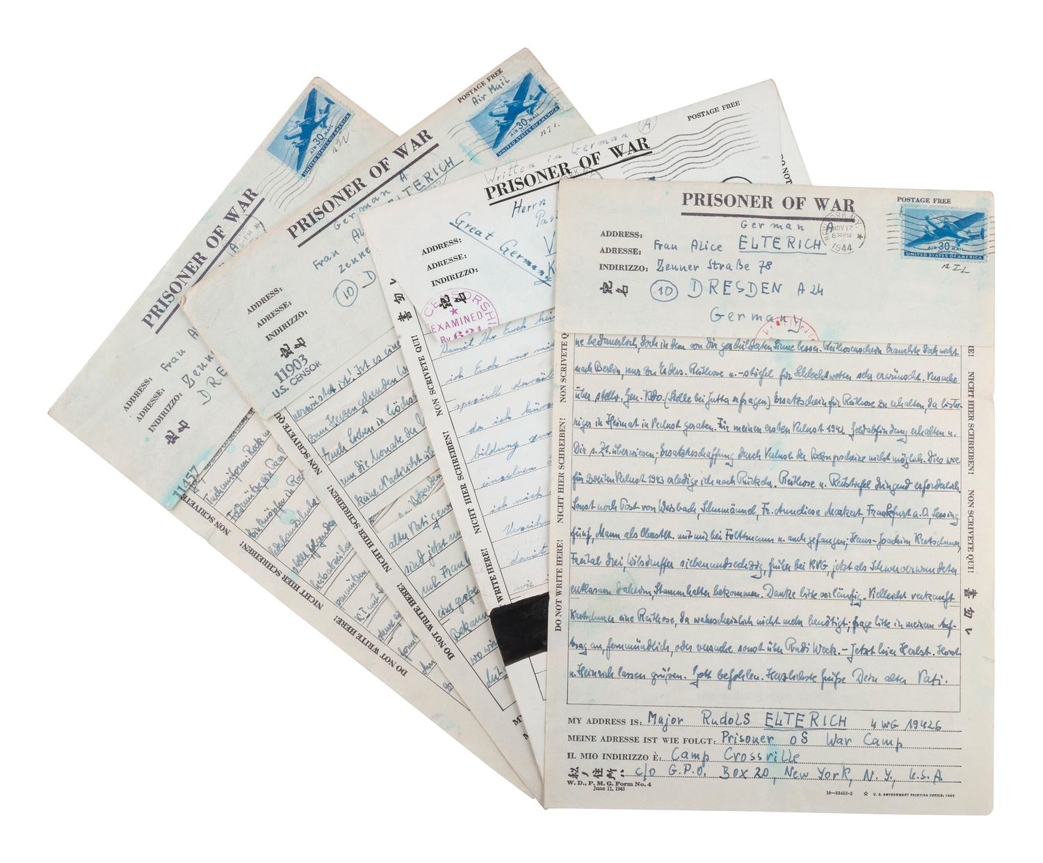 [WWII]. Archive of letters from German POWs held at Camp Crossville, Tennessee.