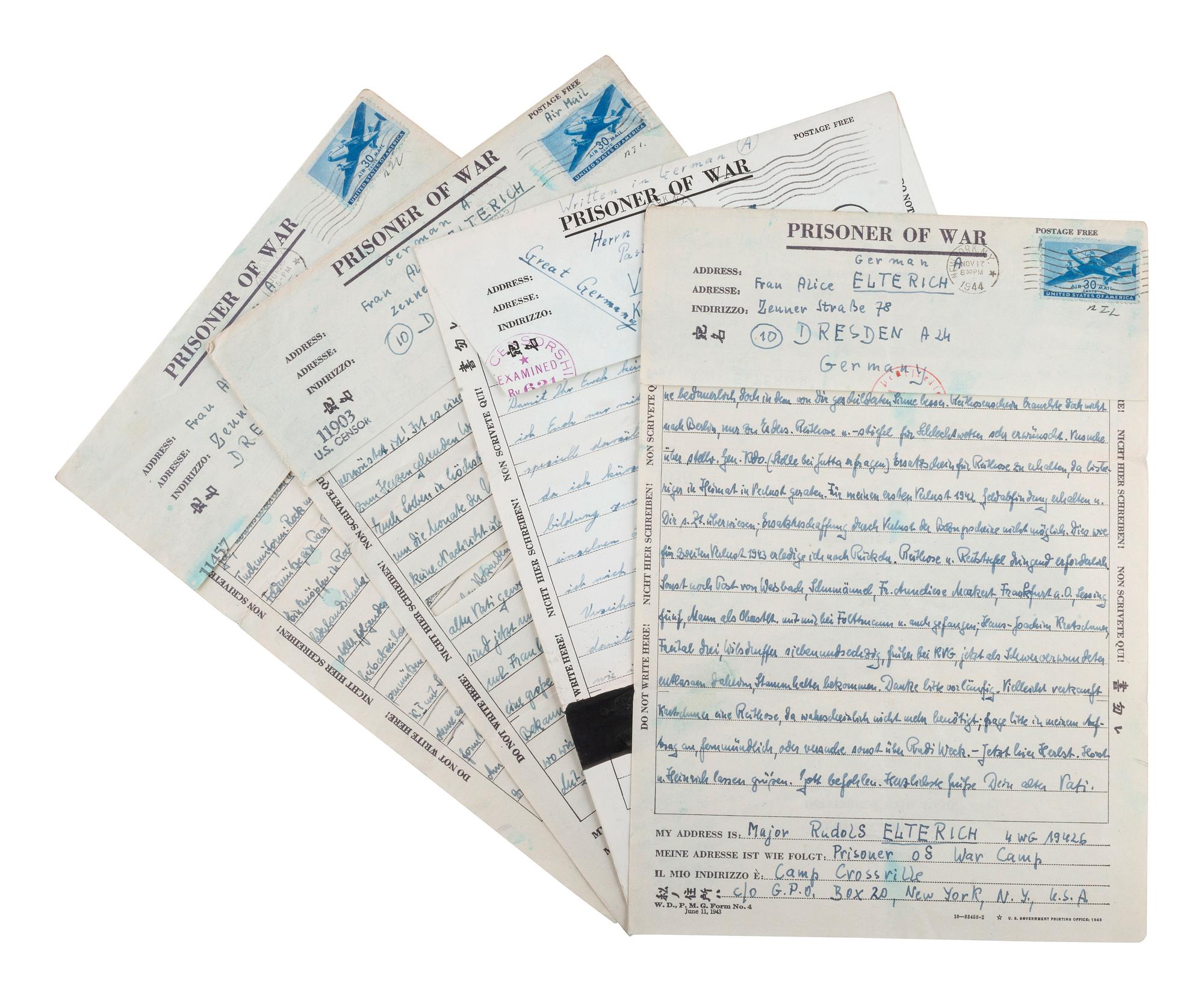 [WWII]. Archive of letters from German POWs held at Camp Crossville, Tennessee.