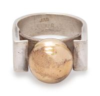 A Modernist Sterling Silver Ring, JAD,