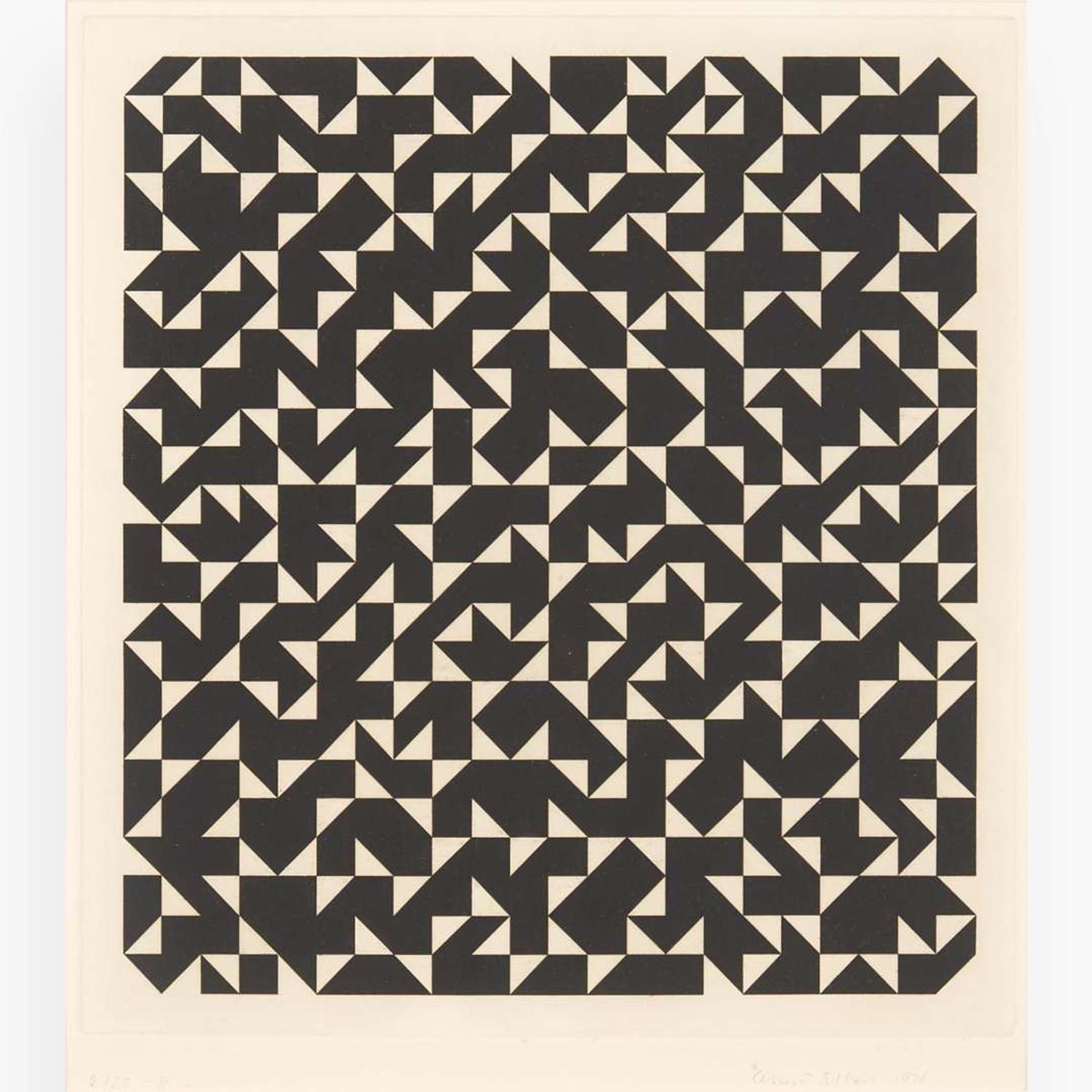 Anni Albers (American, 1899-1994) Triangulated Intaglio II