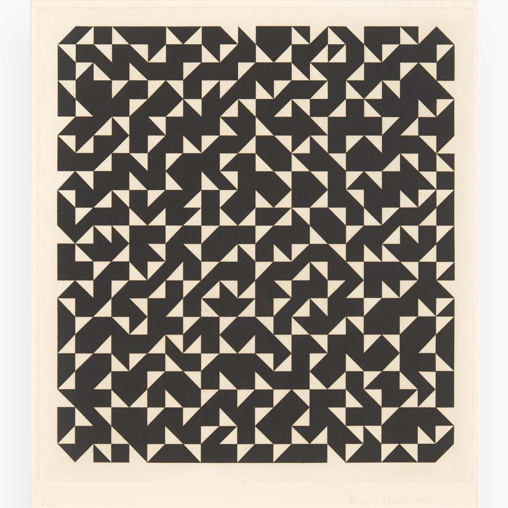 Anni Albers (American, 1899-1994) Triangulated Intaglio II