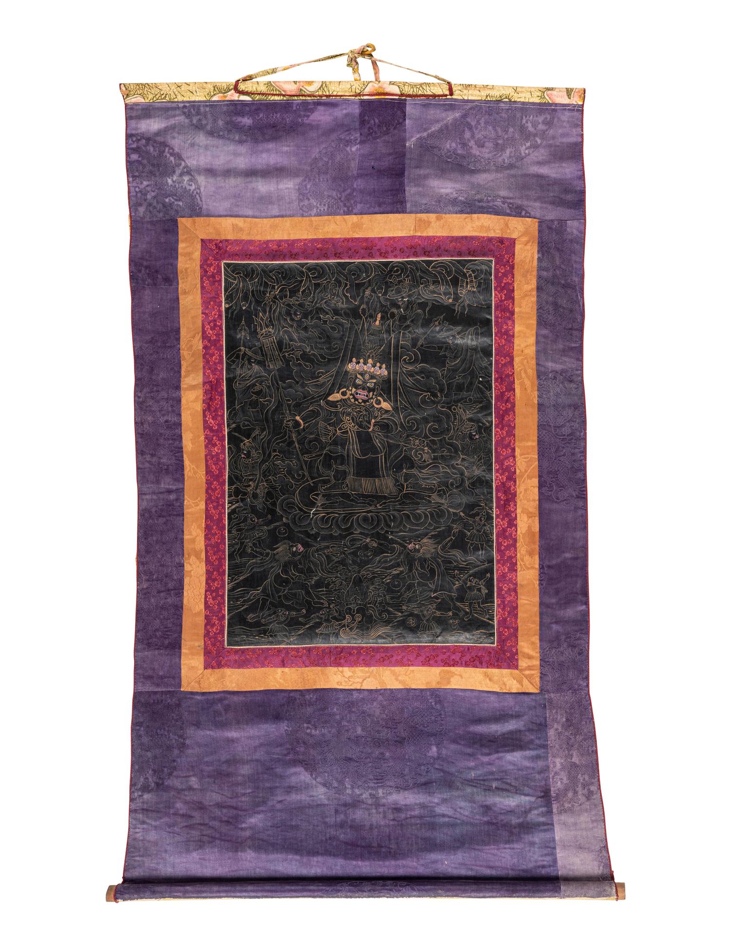 A Tibetan Thangka of Jambhala