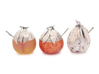 Three Buccellati Silver-Mounted Glass Jam Jars
