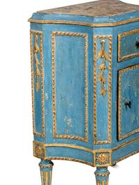 A Pair of North Italian Painted and Parcel-Gilt Side Cabinets