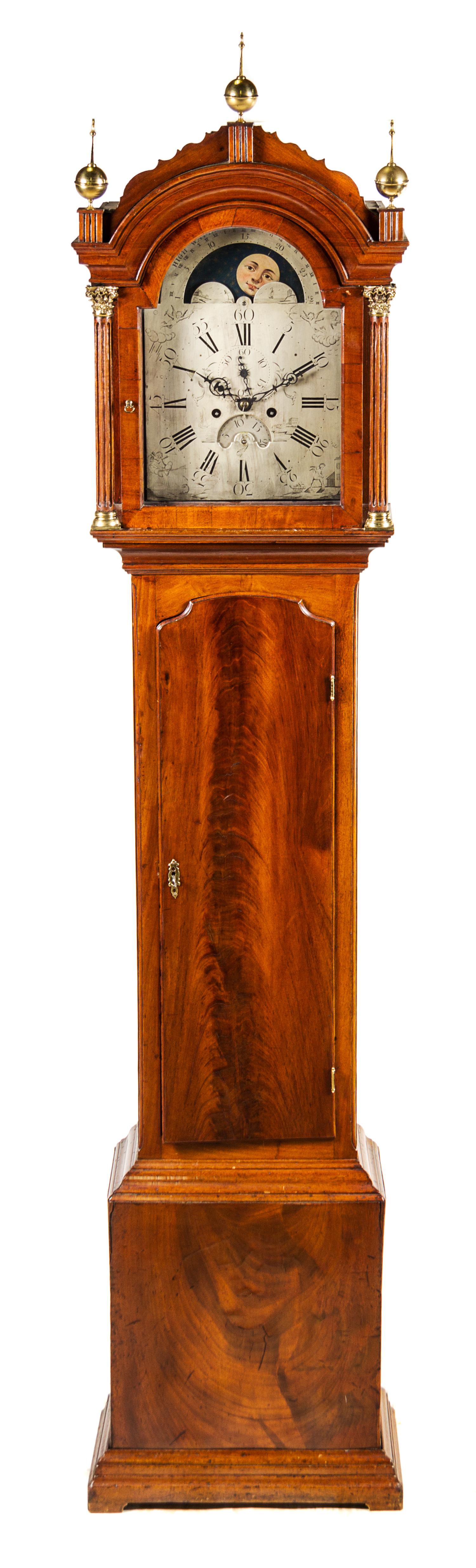 A George III Mahogany Tall Case Clock Height 93 inches. — ANTHONY LYNCH, LATE 18TH CENTURY