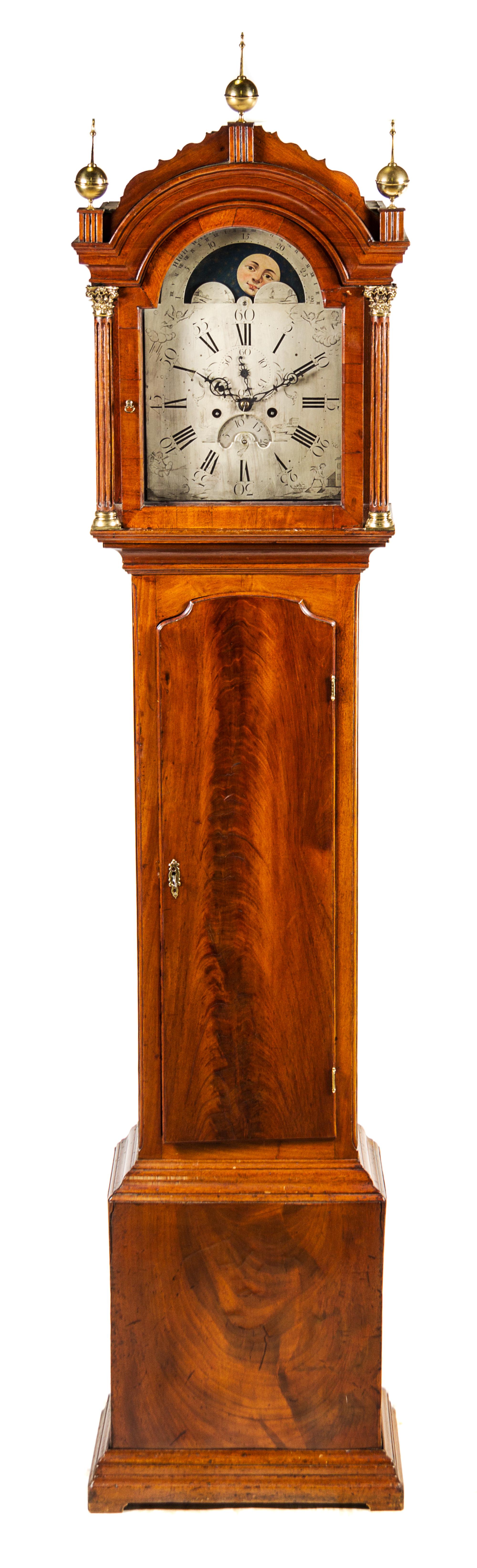 A George III Mahogany Tall Case Clock Height 93 inches. — ANTHONY LYNCH, LATE 18TH CENTURY