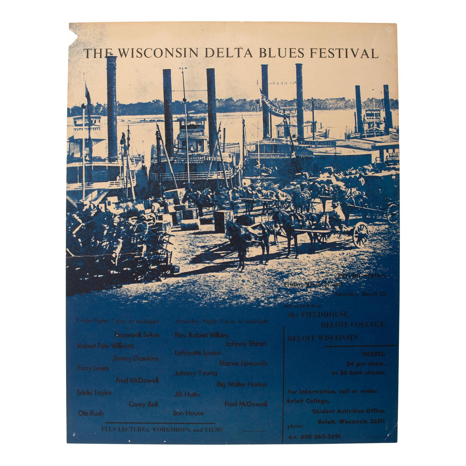 [Music] Posters Promoting Blues Festivals in Indiana, Illinois, Wisconsin, and Washington. Ca 1970s