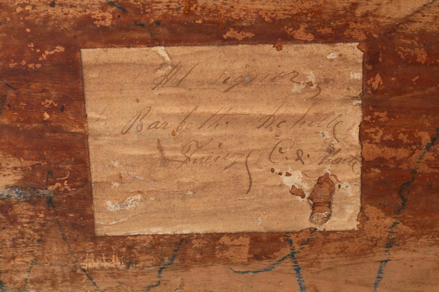 An Italian Walnut and Marquetry Slant-Front Bureau