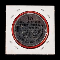 A Group of 44 1960s and 1970s Topps Baseball Coins (Including Willie Mays, Roberto Clemente and Sandy Koufax),