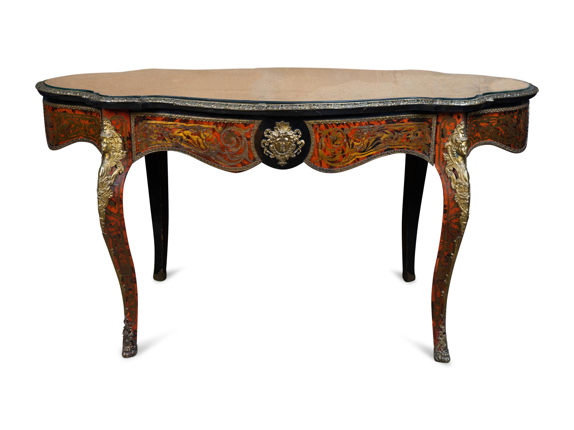 A Napoleon III Style Gilt Bronze Mounted Boulle Marquetry Table — EARLY 20TH CENTURY