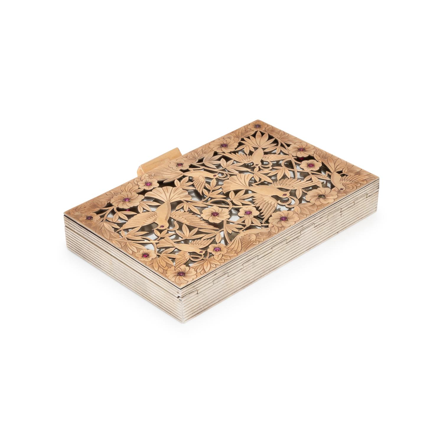 BOUCHERON, SILVER, GOLD, AND RUBY MINAUDIÈRE