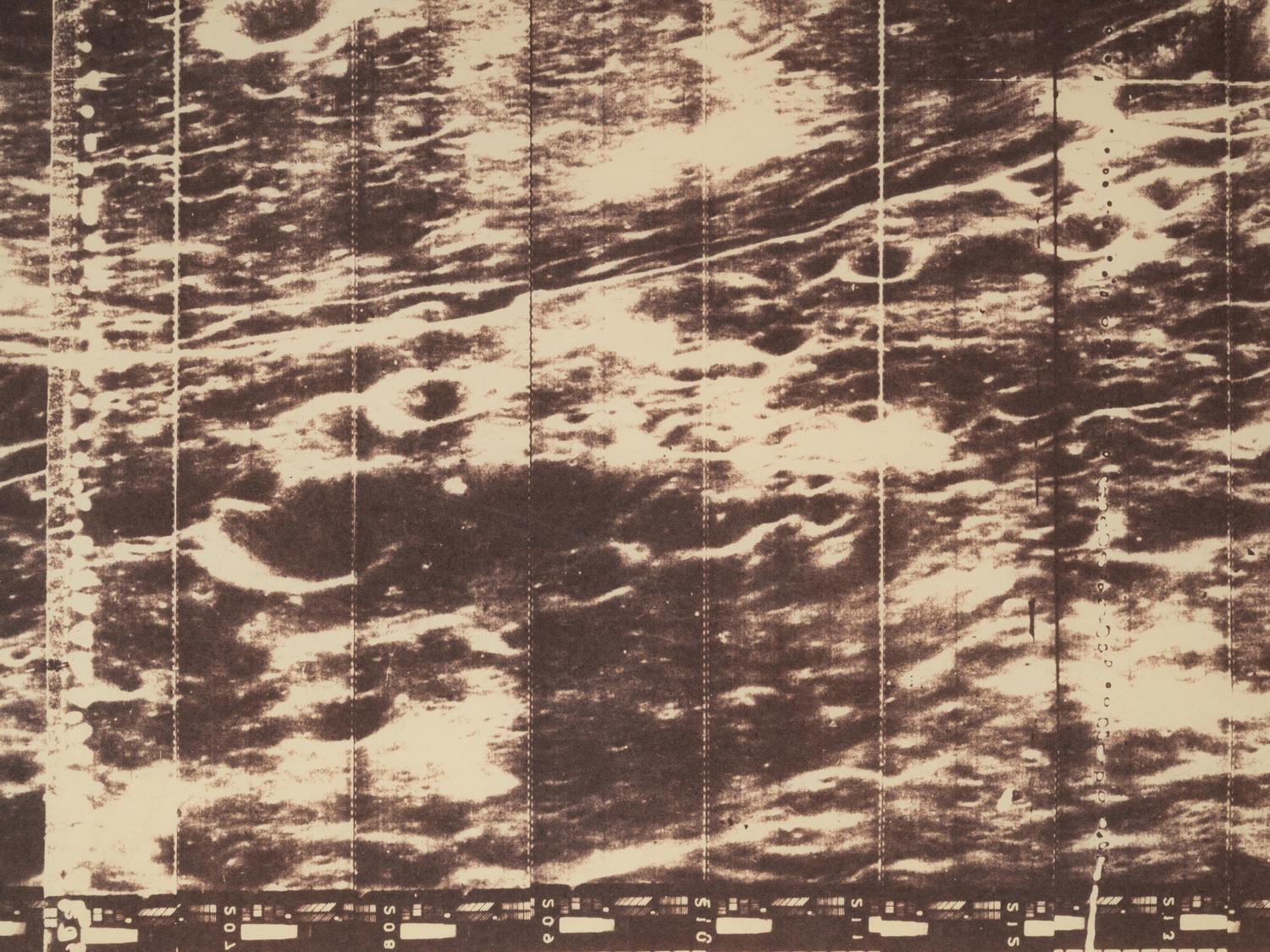 [SPACE EXPLORATION]. A NASA Ticker-Tape Photo Collage of the Lunar Surface. 23 August 1966.