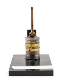 A Brass Banded Metal Engine Cylinder Demonstration Model