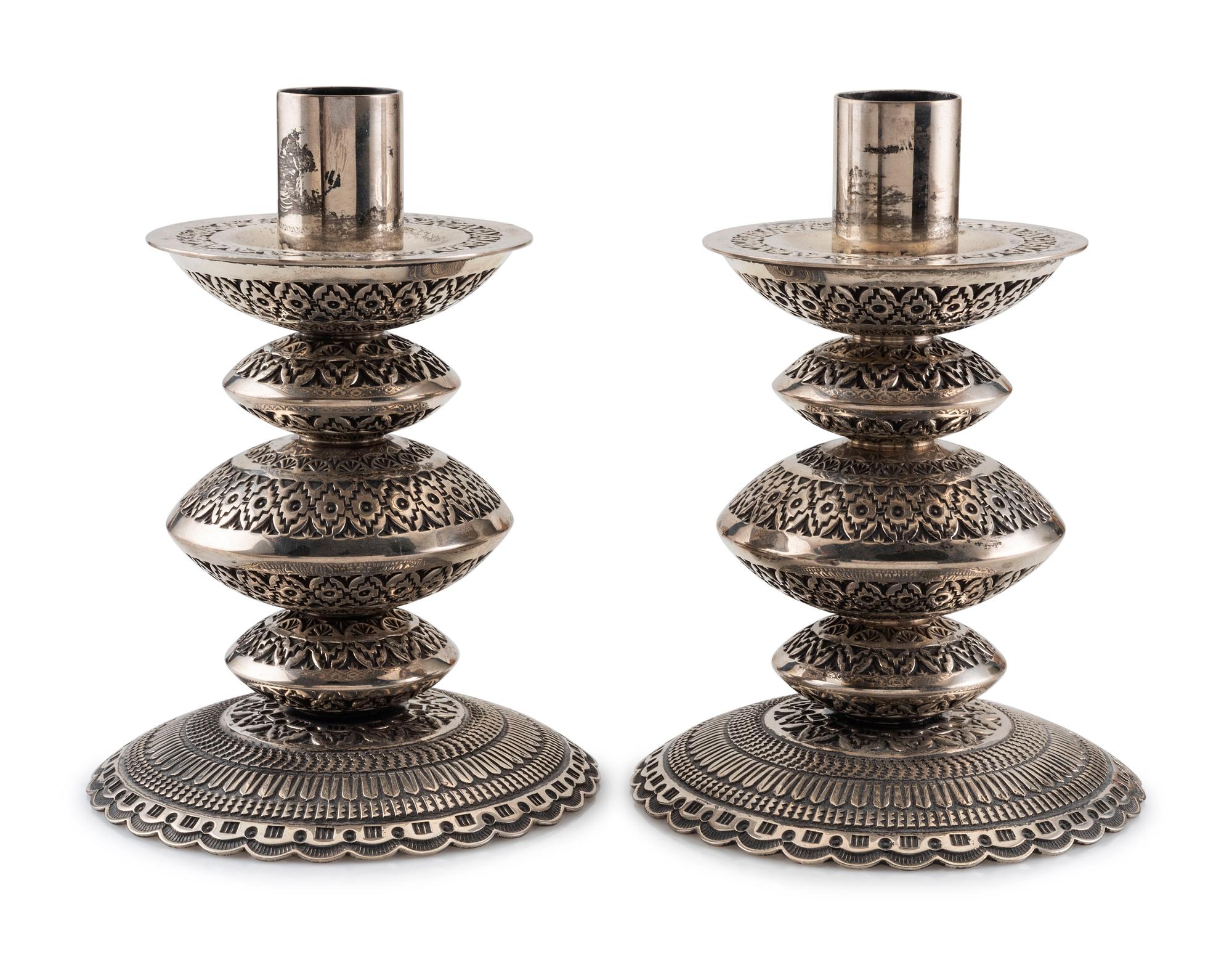 Pair of Sterling Silver Candlesticks