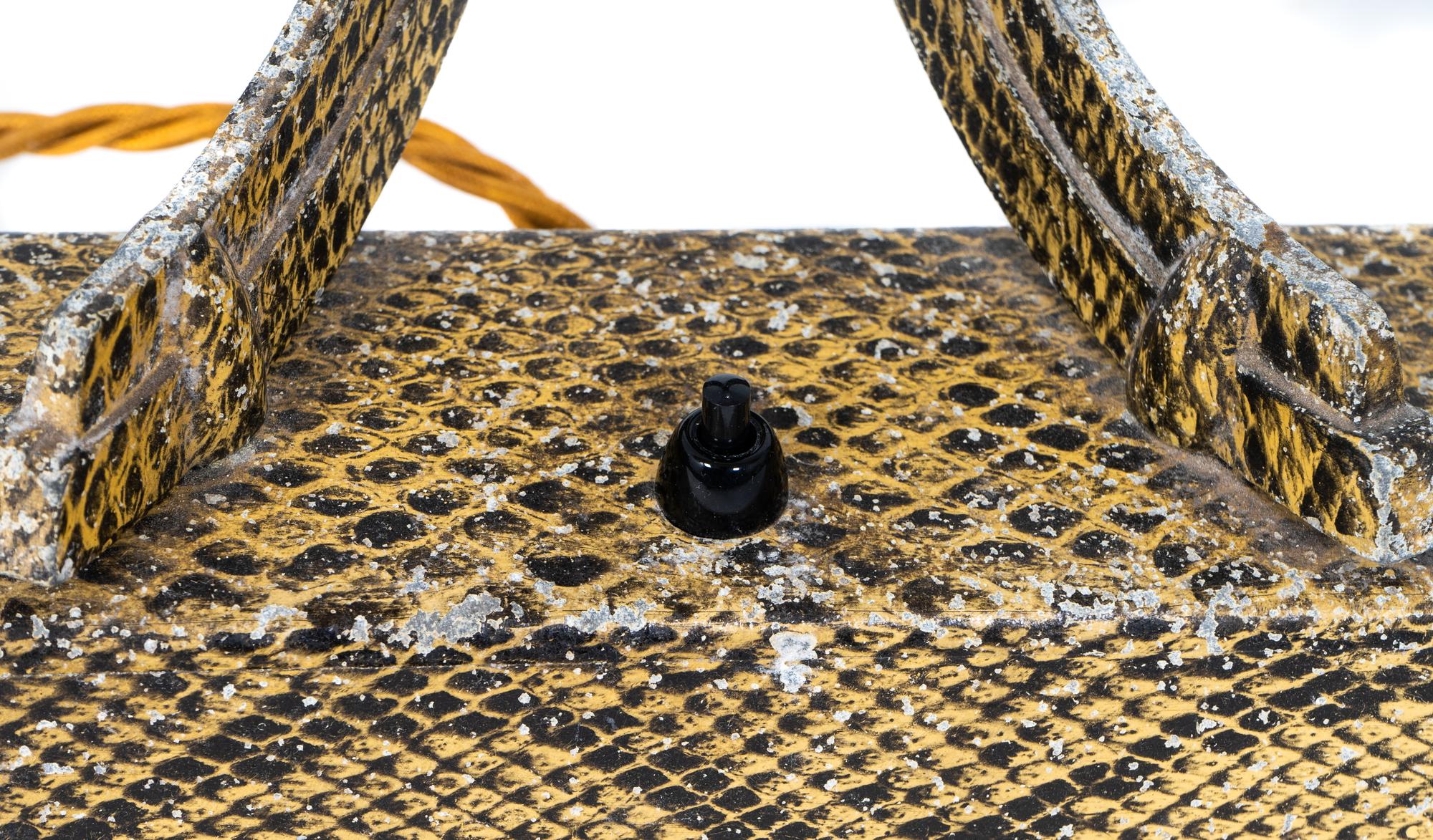 A Claude Lumiere Faux Snakeskin Desk Lamp — 20TH CENTURY