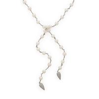 Cultured Pearl and Diamond Lariat Necklace