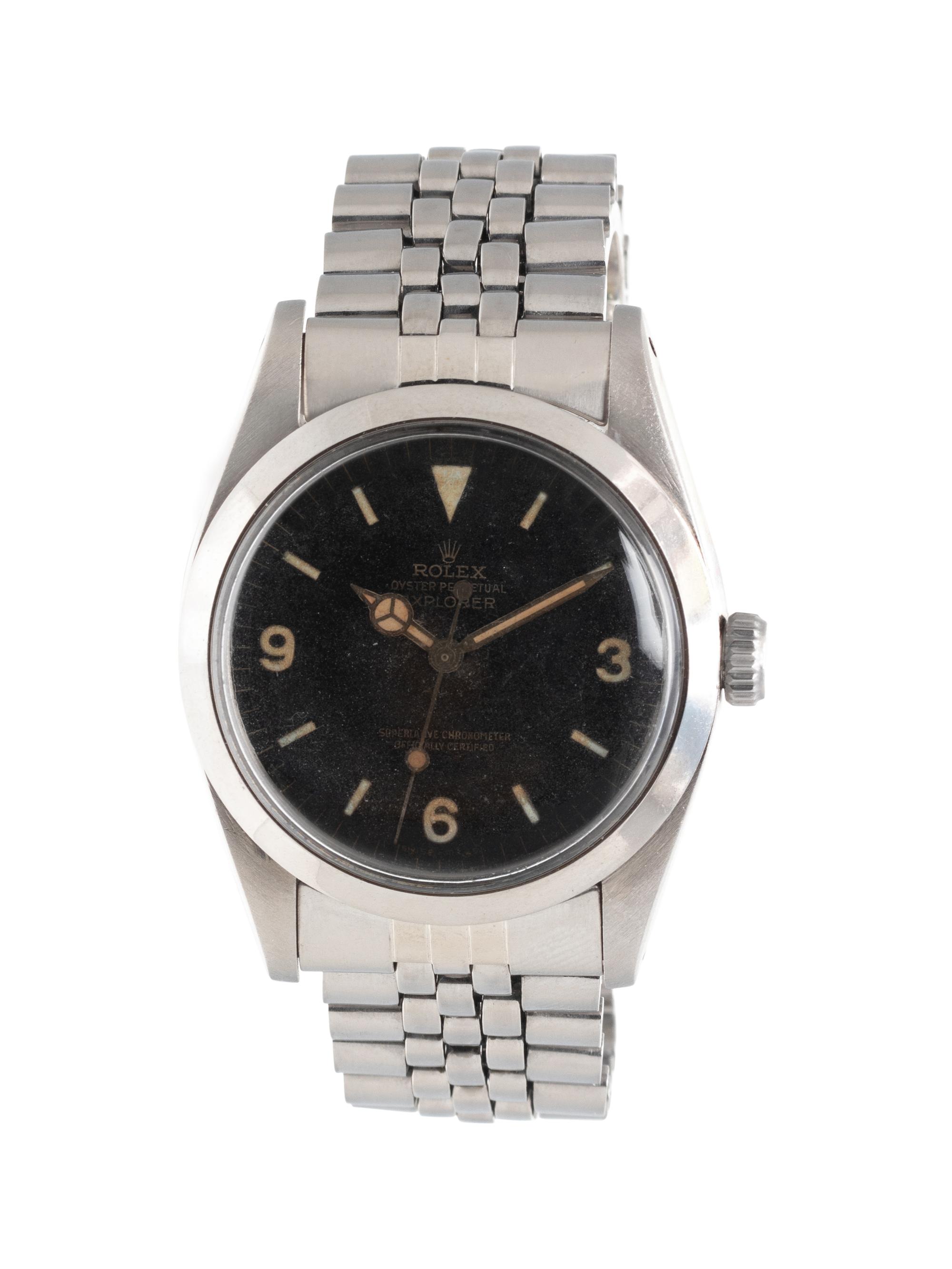 ROLEX, REF. 1016 STAINLESS STEEL 'EXPLORER' WRISTWATCH, CIRCA 1955