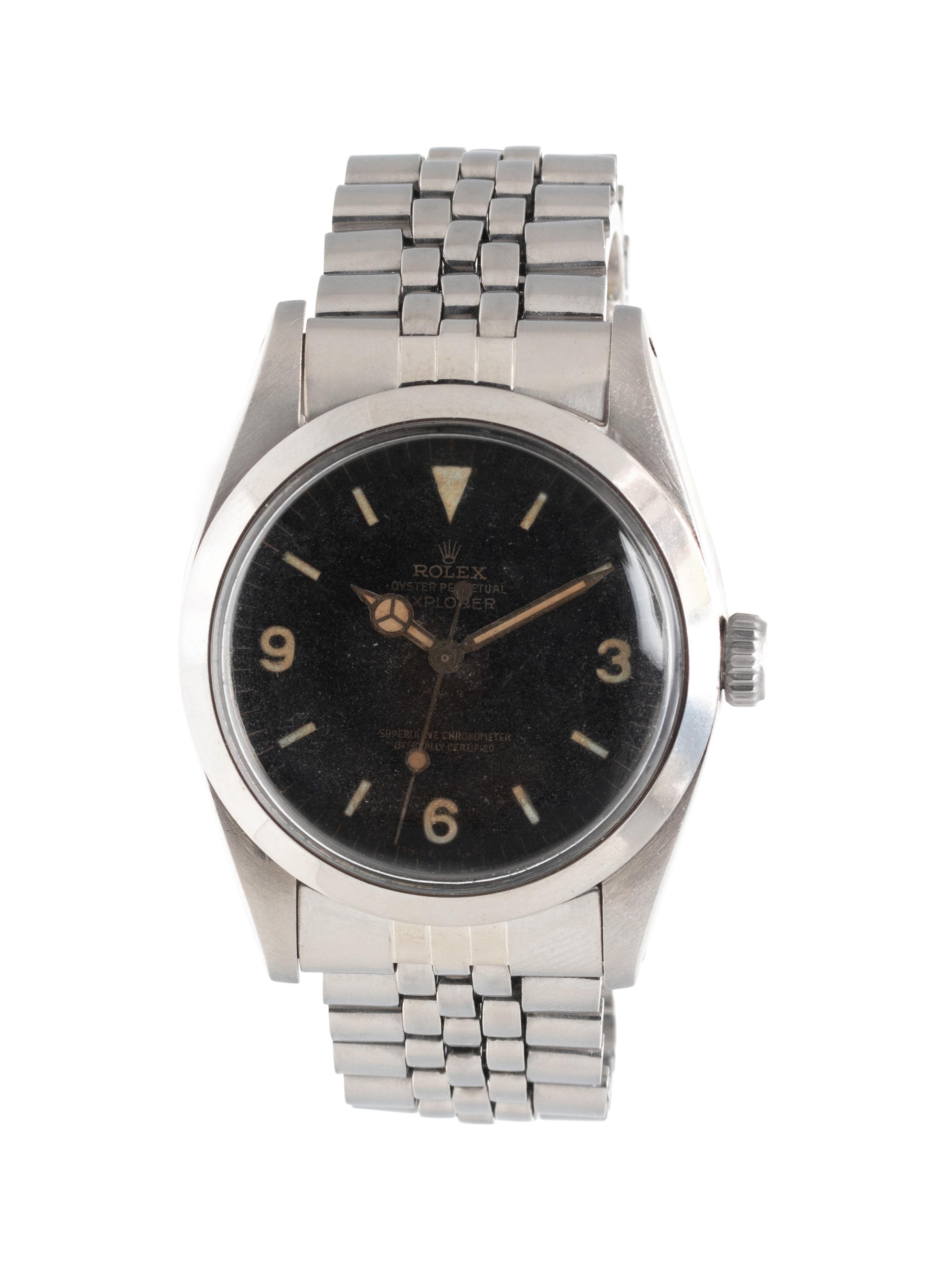 ROLEX, REF. 1016 STAINLESS STEEL 'EXPLORER' WRISTWATCH, CIRCA 1955