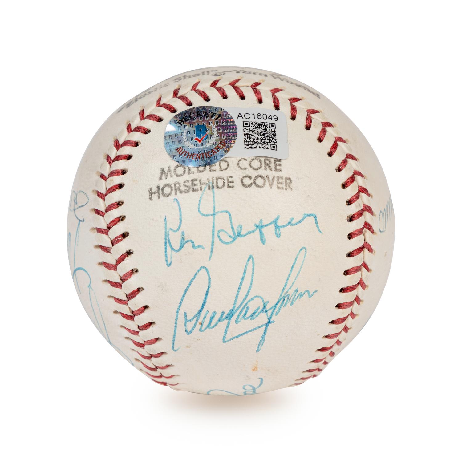 A 1975 Cincinnati Reds Big Red Machine Multi-Signed Autograph Baseball (Beckett Authentication Services Letter),