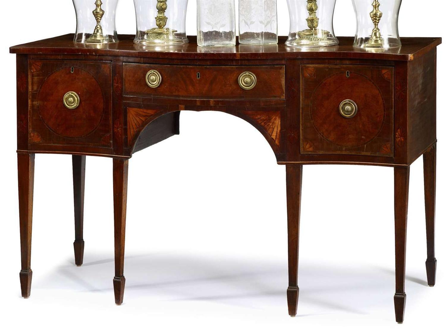 Regency inlaid mahogany sideboard early 19th century