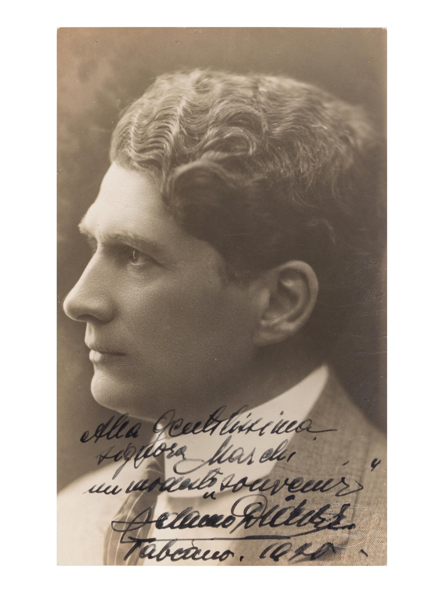 [20TH-CENTURY OPERA SINGERS]. A group of 6 photographs or photographic prints of opera singers from the 1940s, most signed and inscribed, comprising images of: