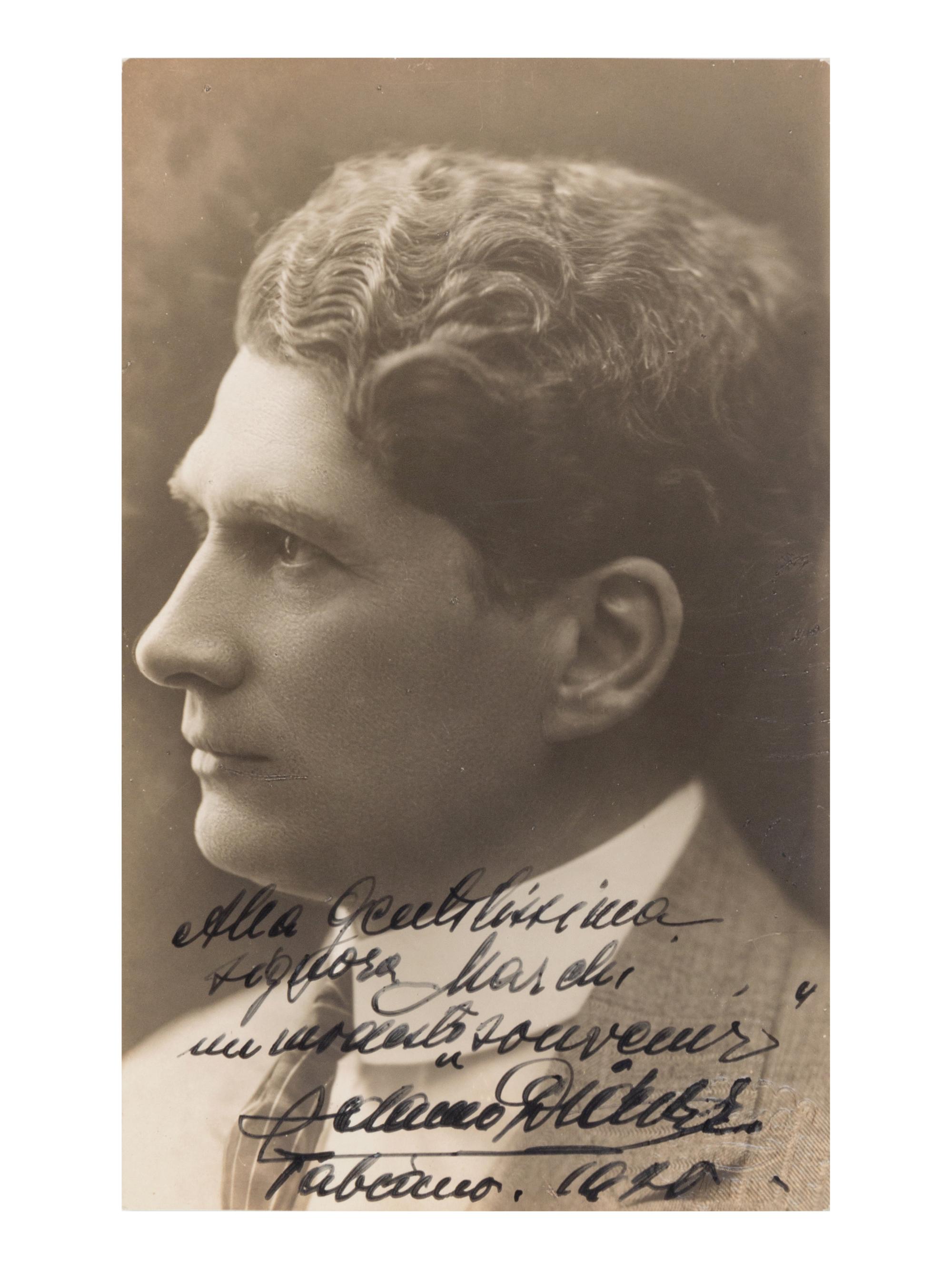 [20TH-CENTURY OPERA SINGERS]. A group of 6 photographs or photographic prints of opera singers from the 1940s, most signed and inscribed, comprising images of: