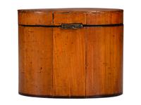 A George III Walnut and Penwork Tea Caddy