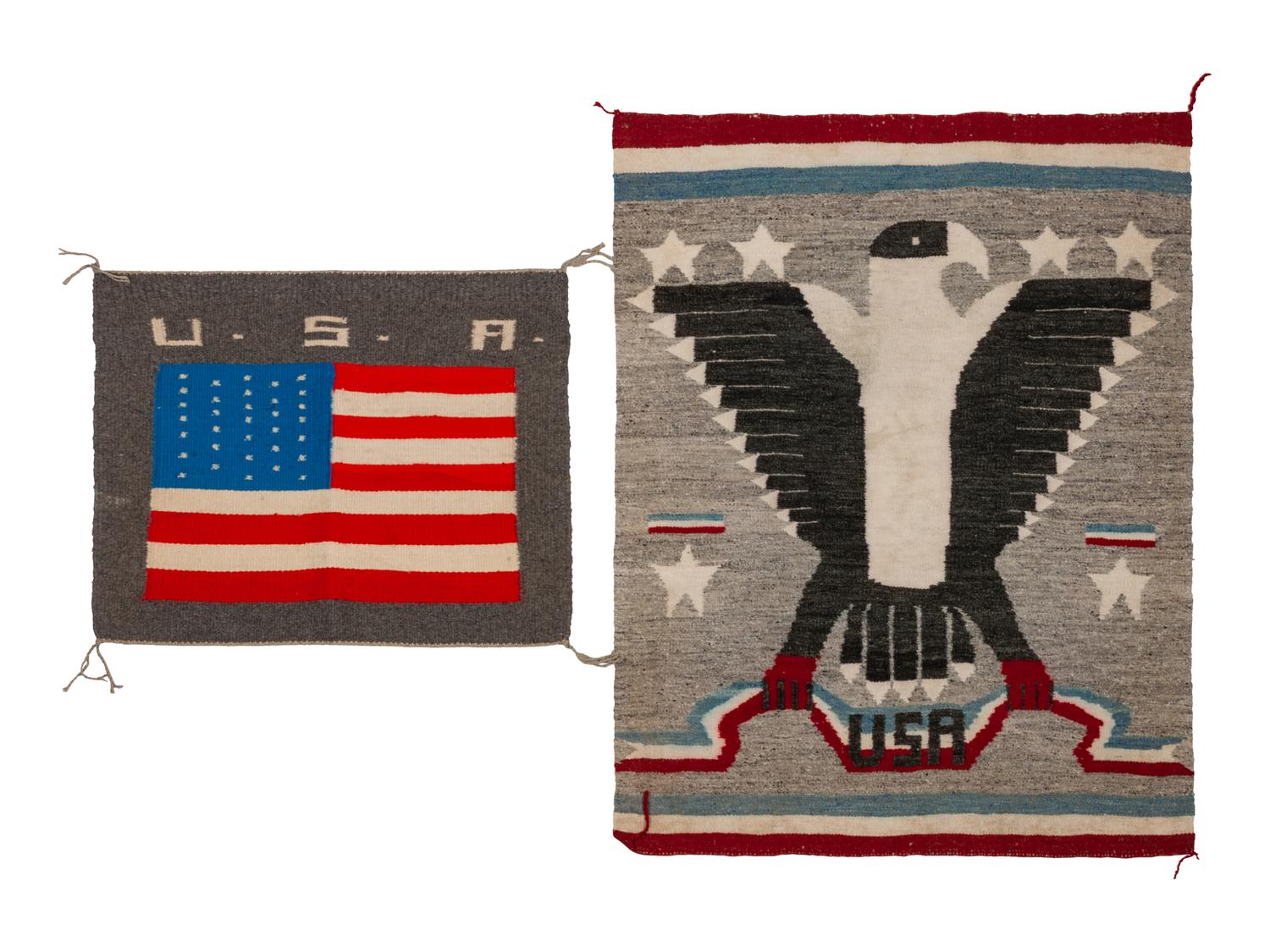 Navajo Pictorial Weavings, American Themed