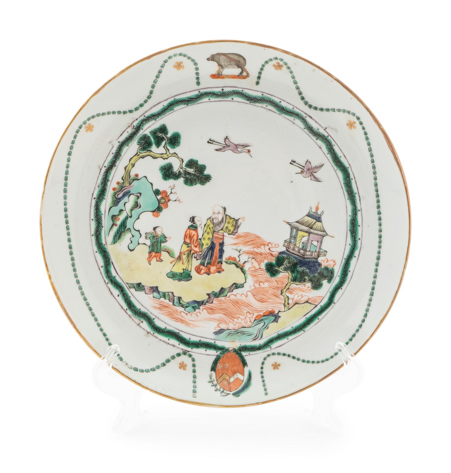 A Chinese Export Armorial Porcelain Partial Dinner Service — CIRCA 1775
