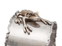 A Collection of Silver Frog Bracelets,