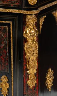 A Napoleon III Boulle Marquetry Marble-Top Meuble d'Appui