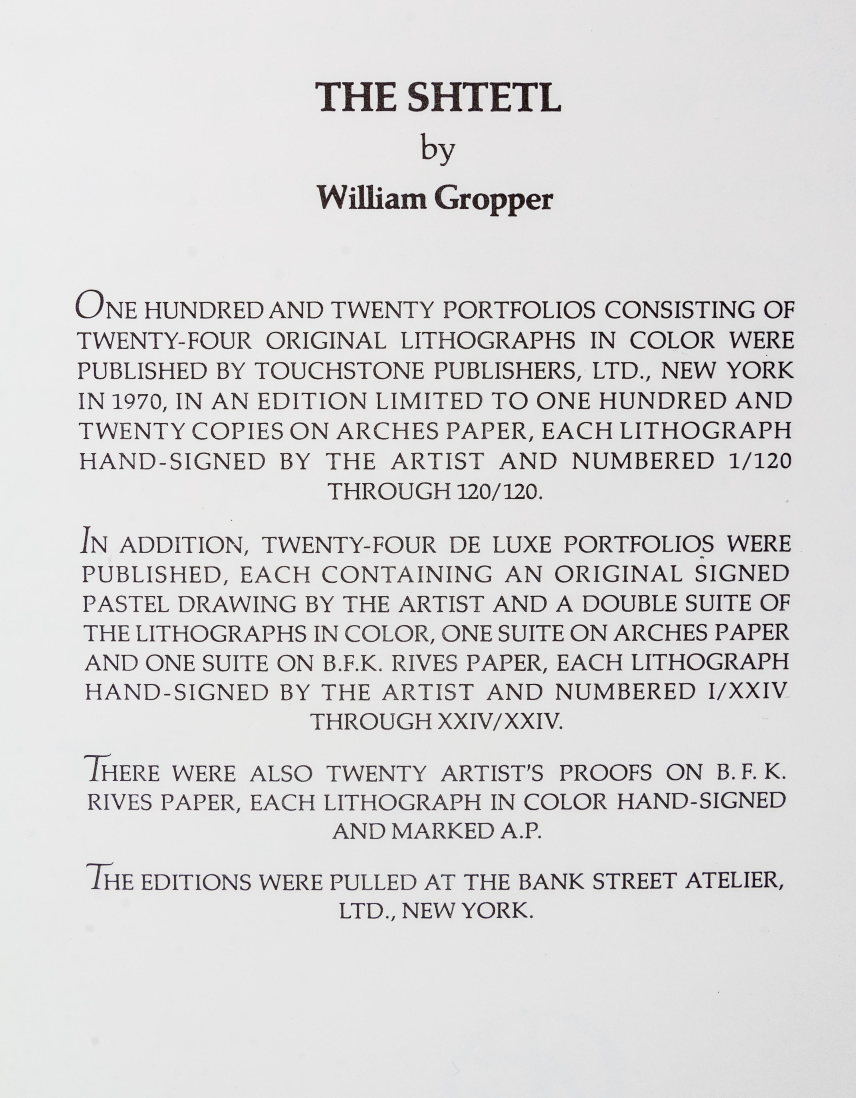 GROPPER, WILLIAM. The Shtetl. NY, 1960. Limited, signed.