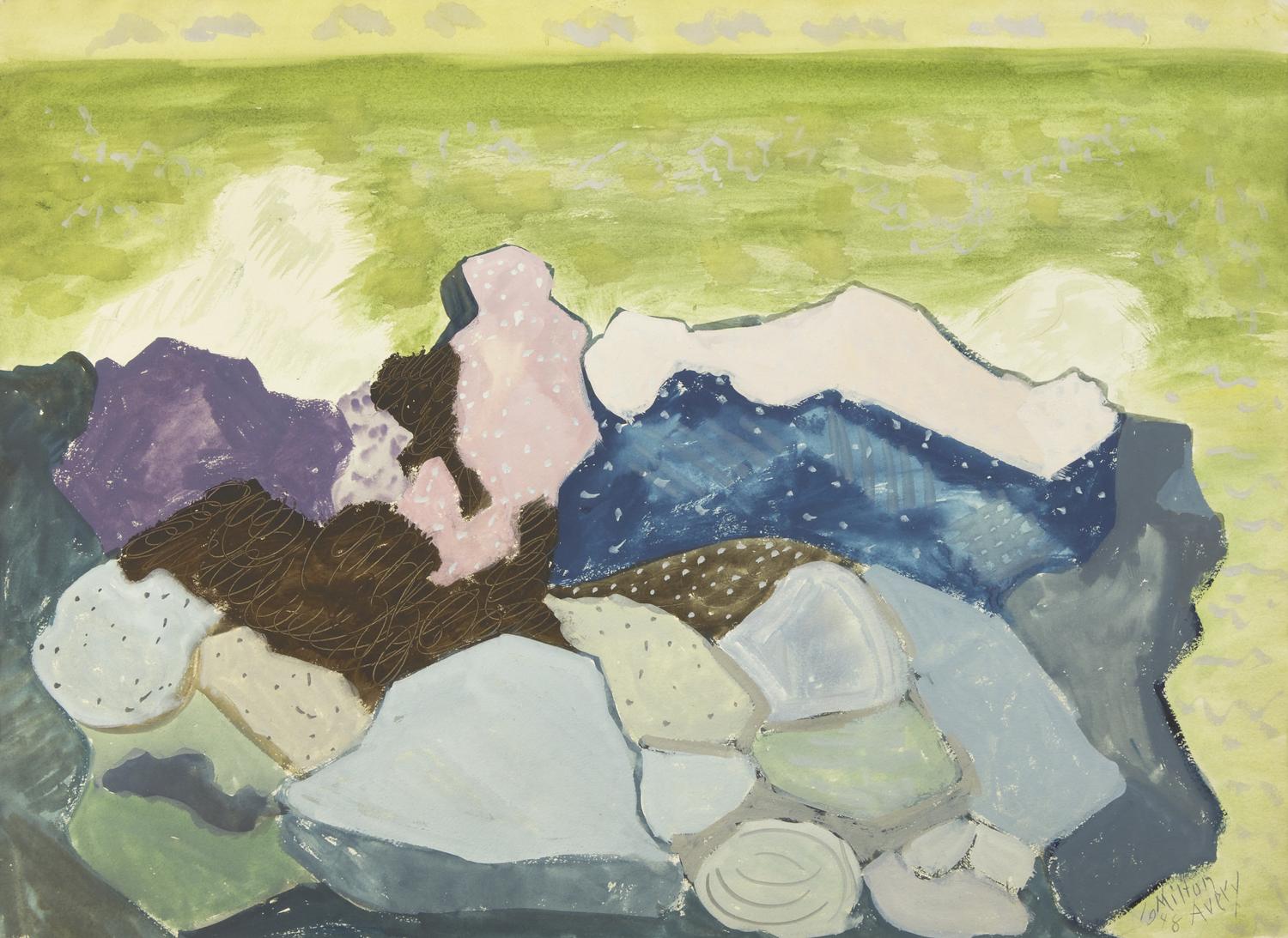 Gray Rocks and Green Sea , 1948