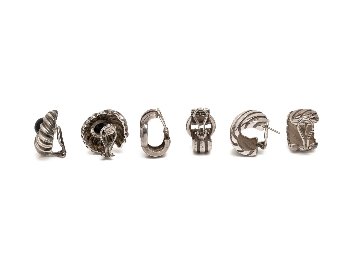 TIFFANY & CO., COLLECTION OF STERLING SILVER EARRINGS