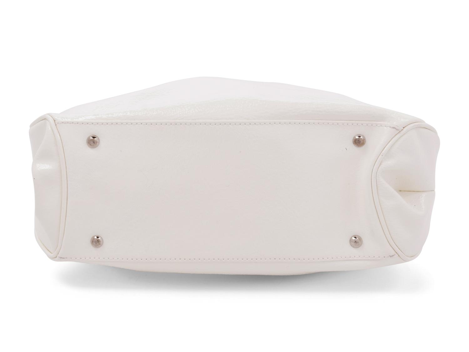Salvatore Ferragamo White Leather Bag, 2000s