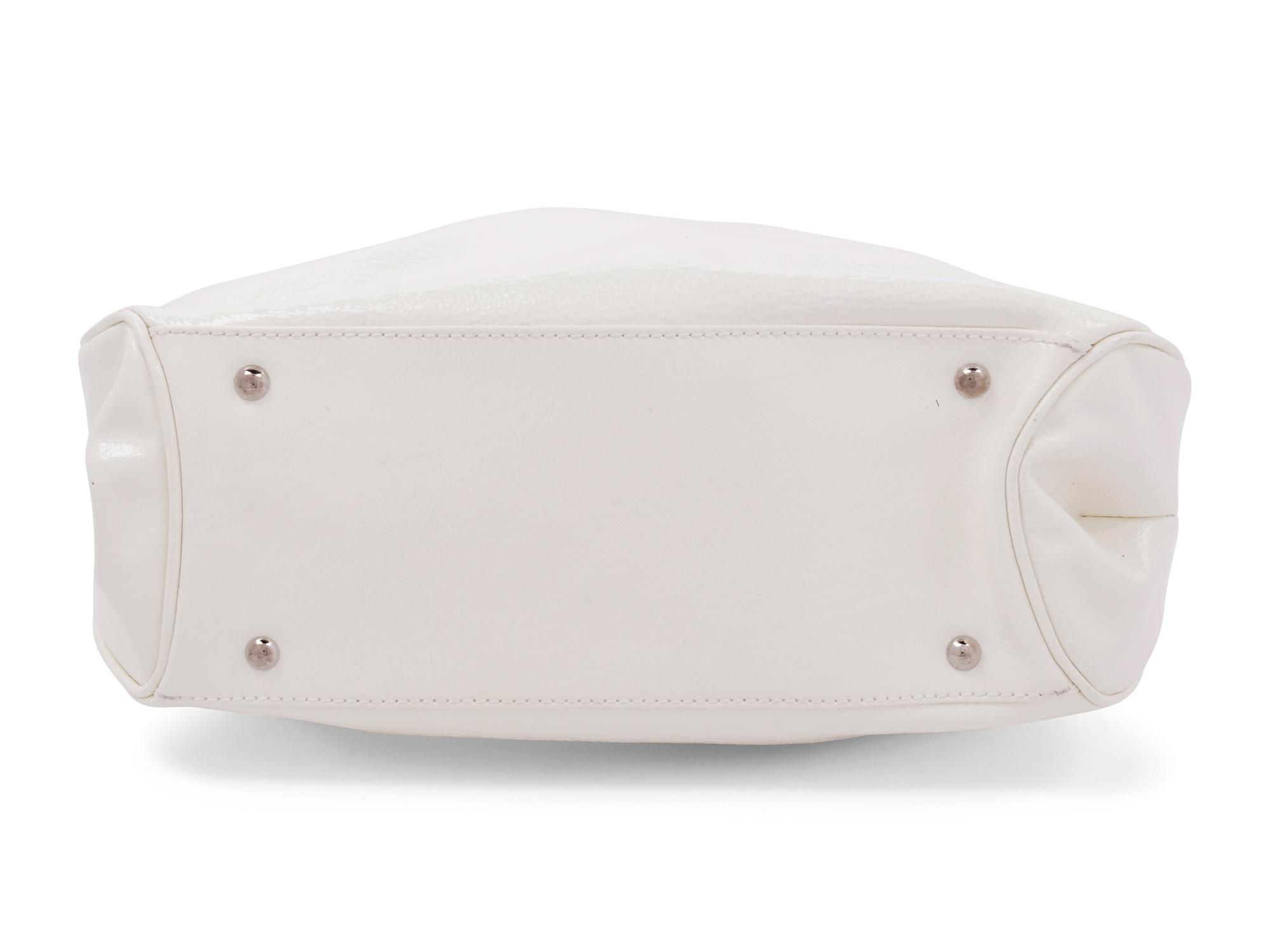 Salvatore Ferragamo White Leather Bag, 2000s