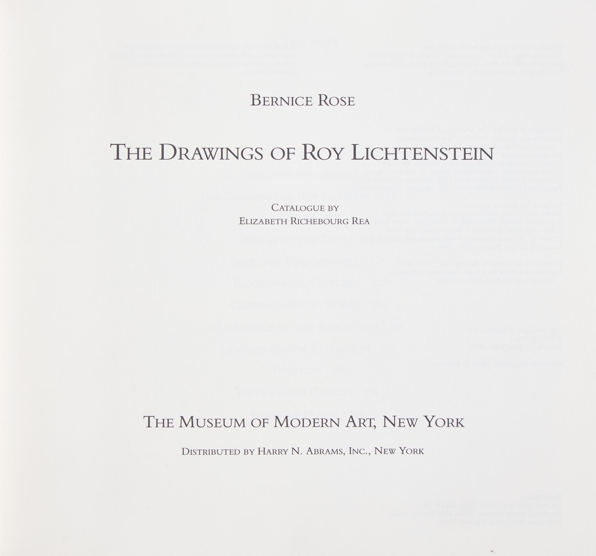 [Art] [Lichtenstein, Roy] Rose, Bernice. The Drawings of Roy Lichtenstein