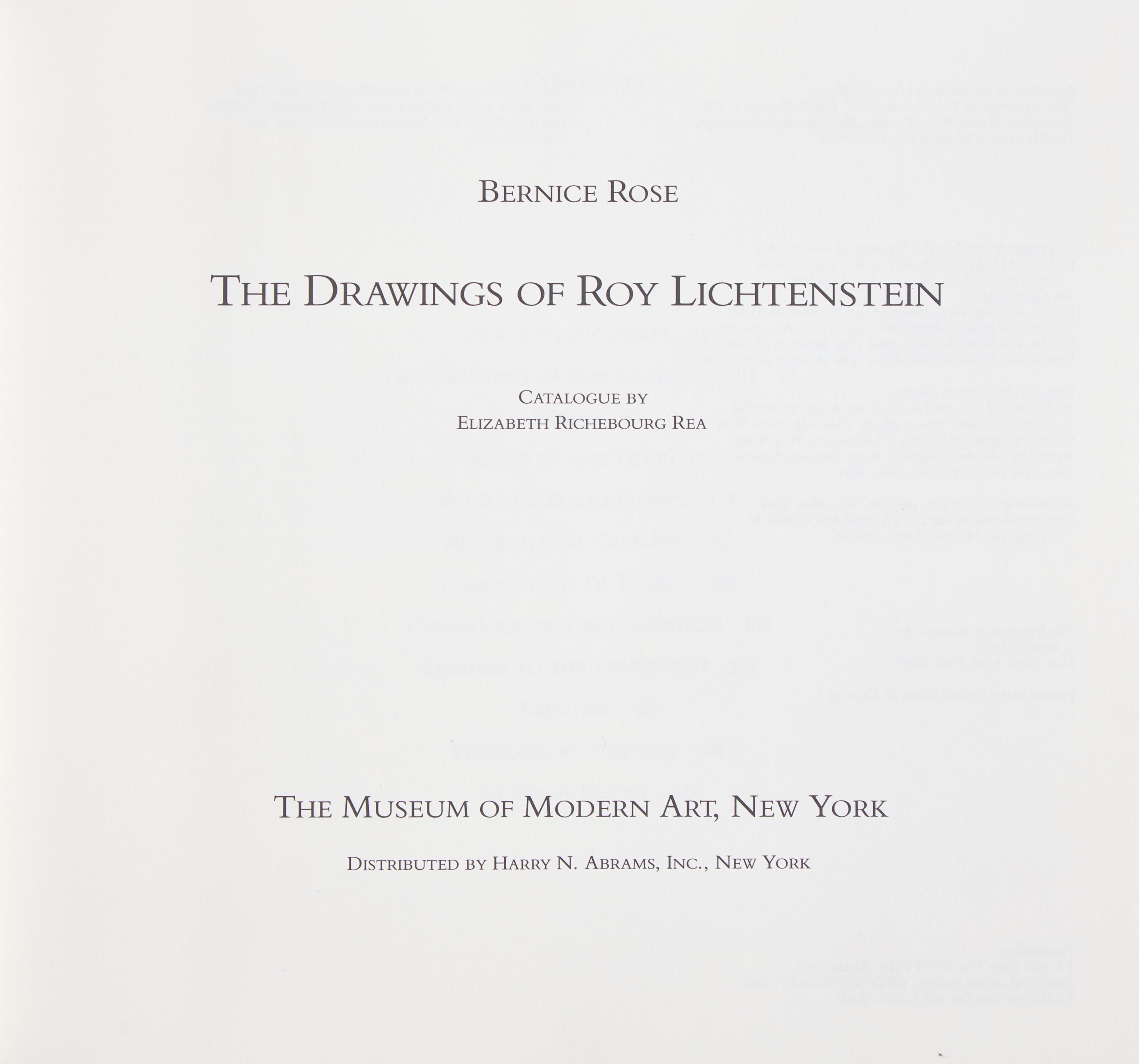 [Art] [Lichtenstein, Roy] Rose, Bernice. The Drawings of Roy Lichtenstein