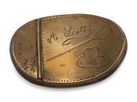 Five Brass Snuff and Trinket Boxes