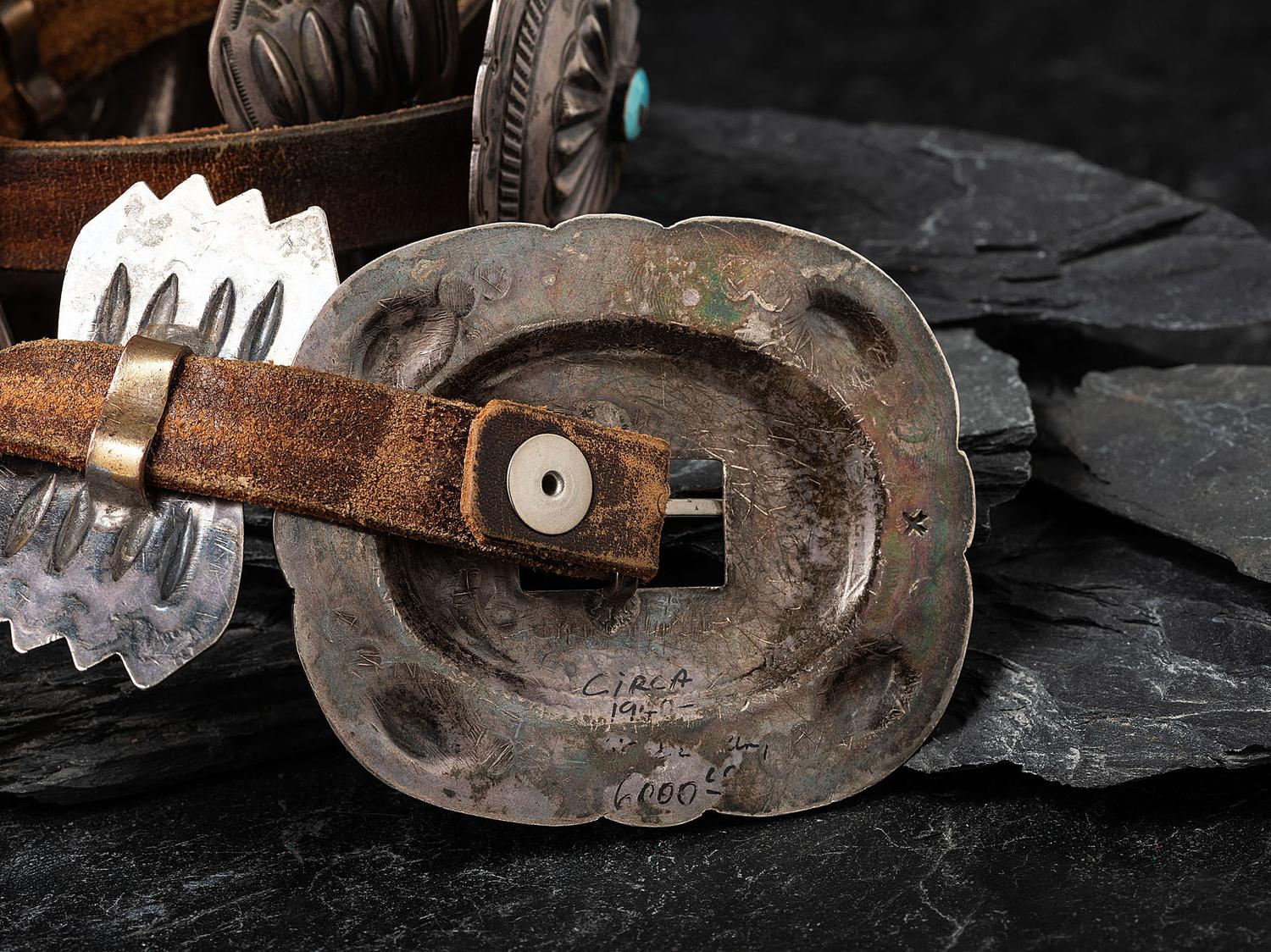 Navajo Silver and Turquoise Concha Belt