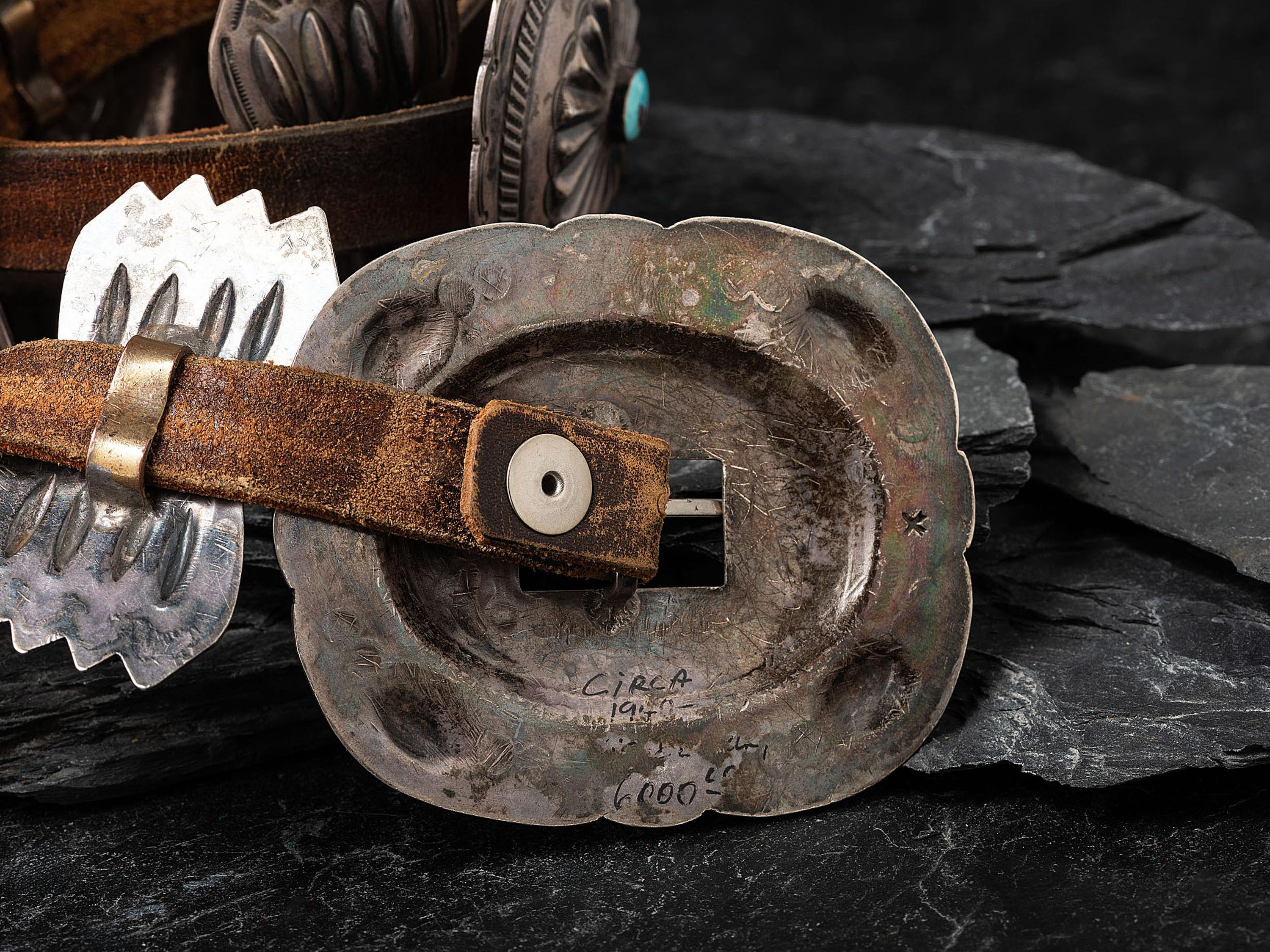 Navajo Silver and Turquoise Concha Belt