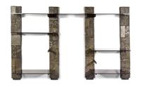 Paul Evans (American, 1931-1987), DIRECTIONAL, 1972, shelving unit, comprising four uprights